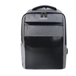 IZOD Penn Business Travel Slim 16" Laptop Backpack Gray and Black EUC
